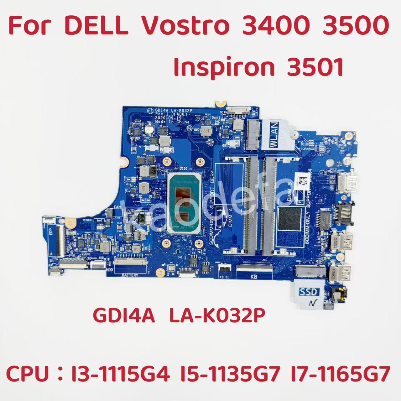 Intel Cpu Core I7 - GDI4A LA-K032P デル Vostro 15 3501