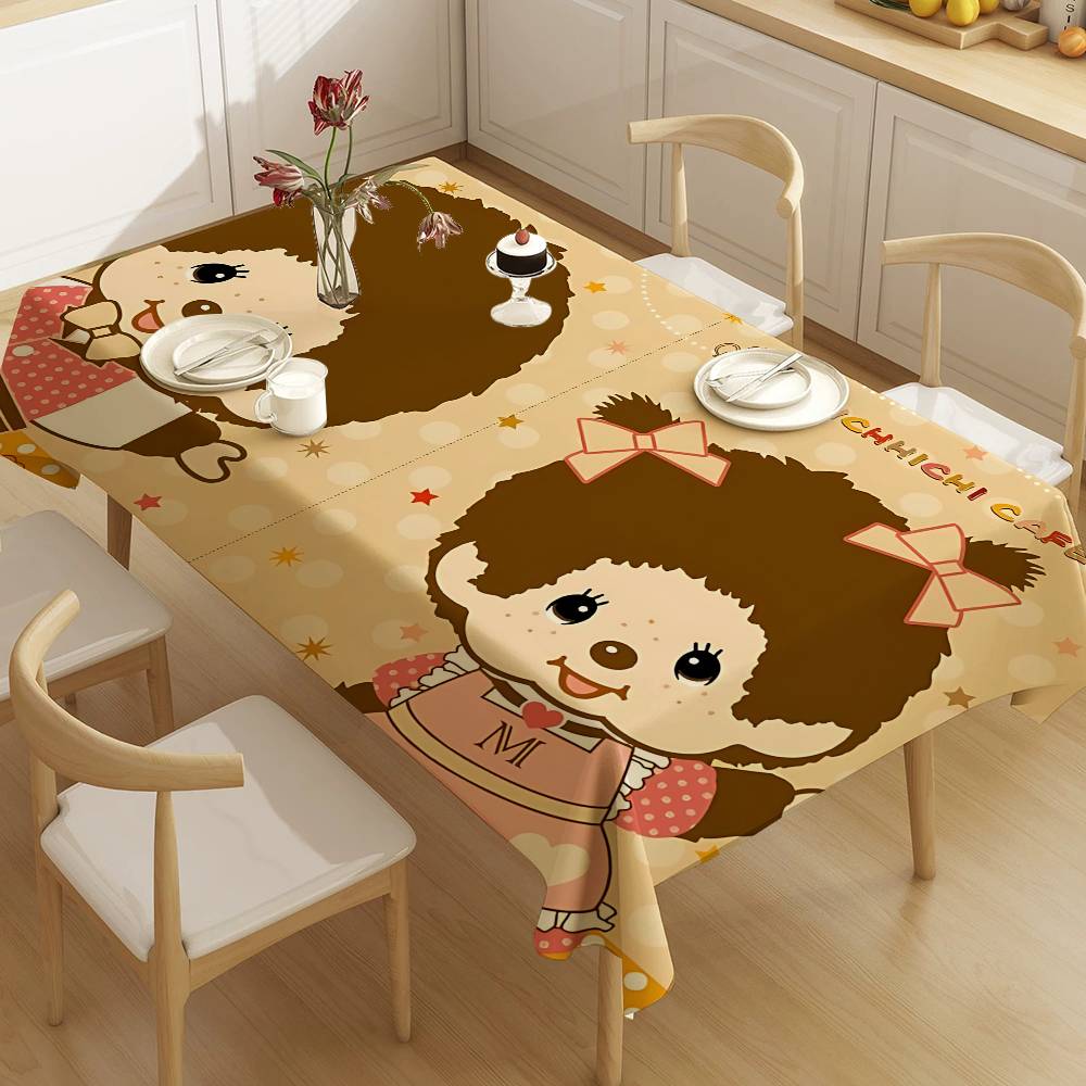 Desk Setup Wallpaper - 人気のロゴ M-Monchhichi ファッションテーブルクロス 誕生日パーティー 結婚式 クリスマス