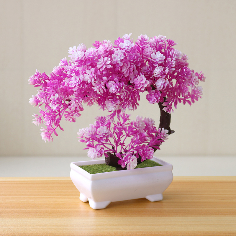 Plant Pot Small Desk - 新しいシミュレーション造花盆栽人工植物デスク飾り人工植物盆栽小型ツリーポット家の装飾