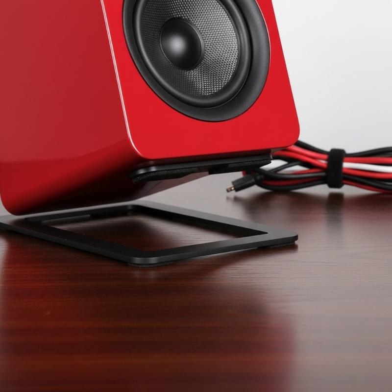 Desk Setup Speakers - B * 2 個のデスクトップスピーカースタンドは、空間音響効果と衝撃吸収を強化し、卓上オーディオサポートやコンピュータースピーカーに最適です。