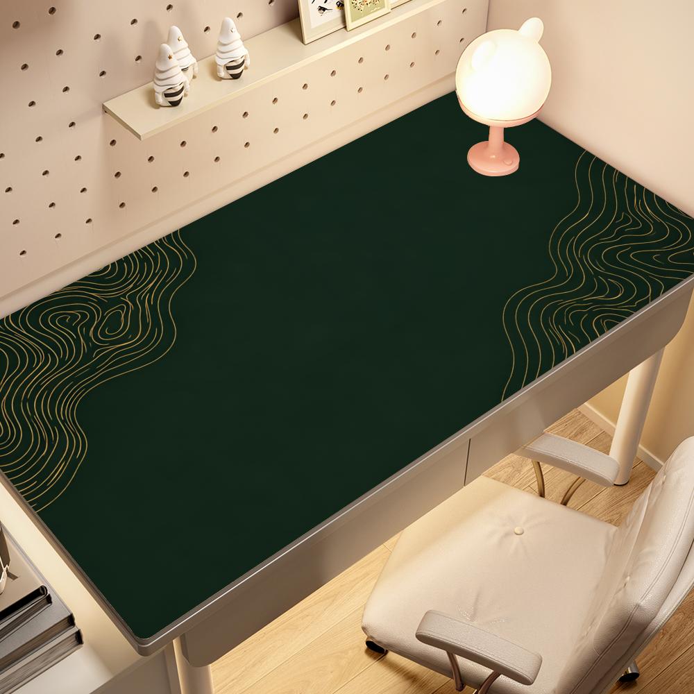Desk Setup Minimal - ミニマルフォレストグリーン高級デスクマット、拡張マウスパッド、プレミアムゲーミングデスクパッド、デスクマット、美しいデスクセットアップ、マウスパッド