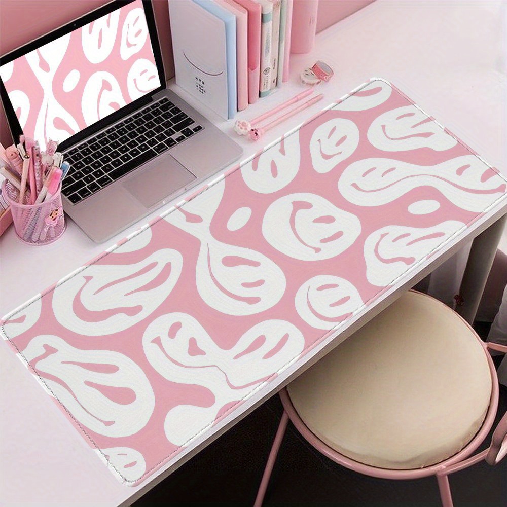 Desk Setup Aesthetic - 美しいピンクのデスクマット、大型マウスパッドセット、文房具オーガナイザー付き – かわいいオフィス装飾、キュートな勉強や自宅ワークスペースのセットアップに最適