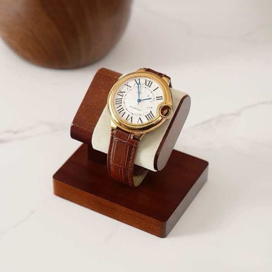 Desk Setup Wood - 木製時計ディスプレイスタンド無垢材腕時計ブレスレットバングルホルダー高級デスクトップジュエリーオーガナイザーラック小売店ジュエラー