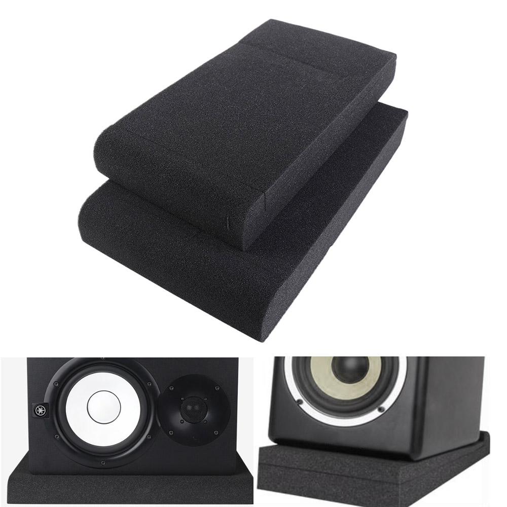 Desk Setup Speakers - スタジオモニター用防音パッド,衝撃吸収パッド,滑り止めスポンジ,デスクトップスピーカー,断熱パネル,33x27x4cm, 1セット