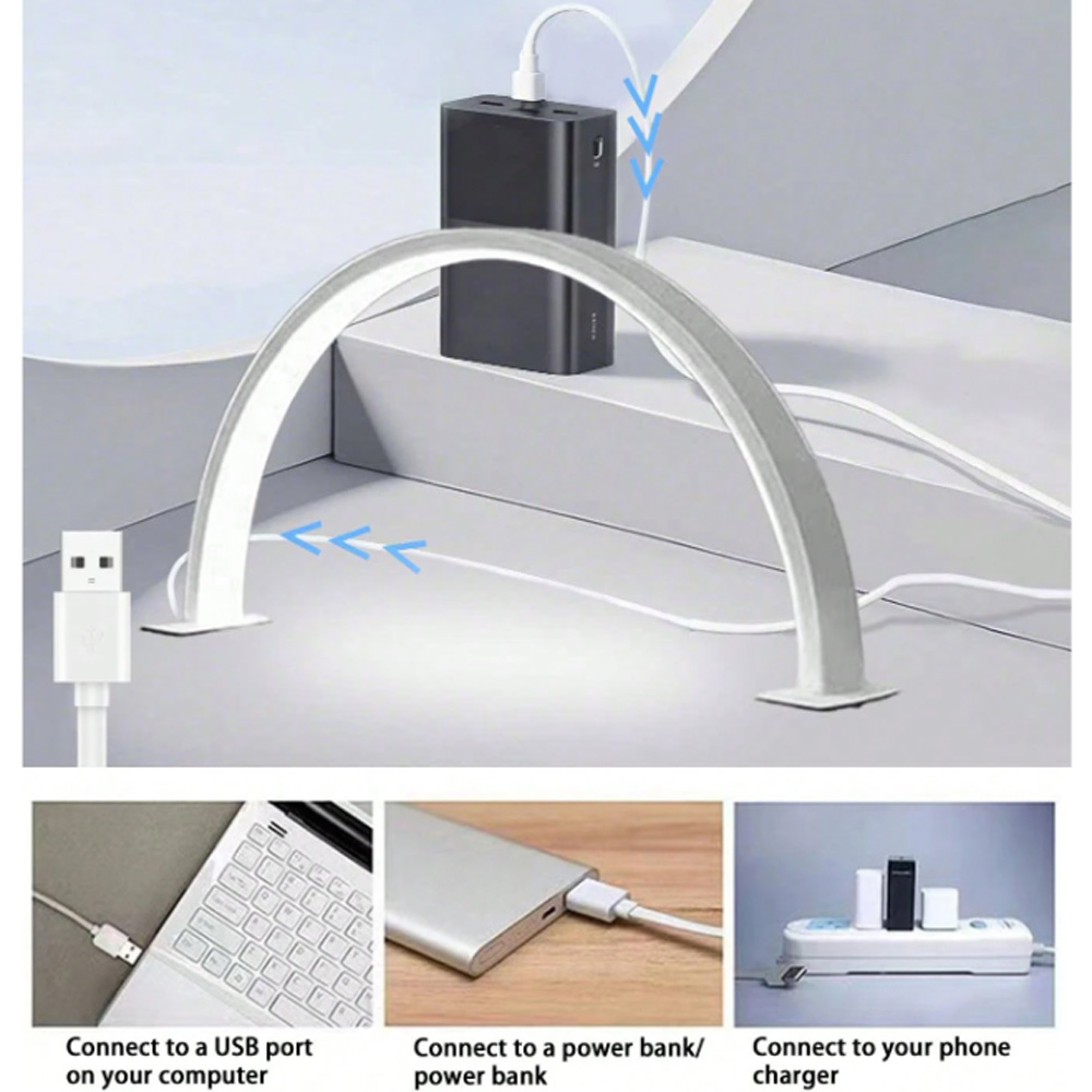 Desk Setup Modern - ネイルランプ 40/66CM 補光ライト USB 5V LEDテーブルランプ
