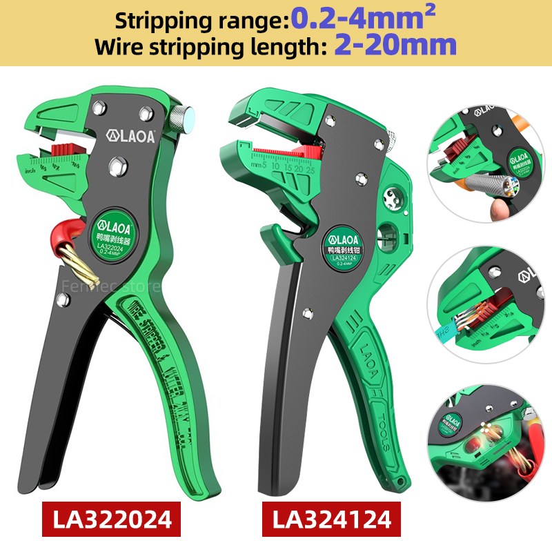 Power Strip Flat - LAOA ワイヤーストリッパーツールケーブル切断ニッパー調整可能な電気技師プライヤー LA 322024 LA 324124