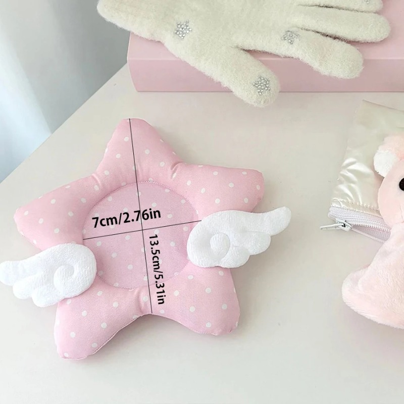 かわいい水玉模様の断熱コースター厚みのある星の翼カップマット - Desk Setup Girl のレビューと価格