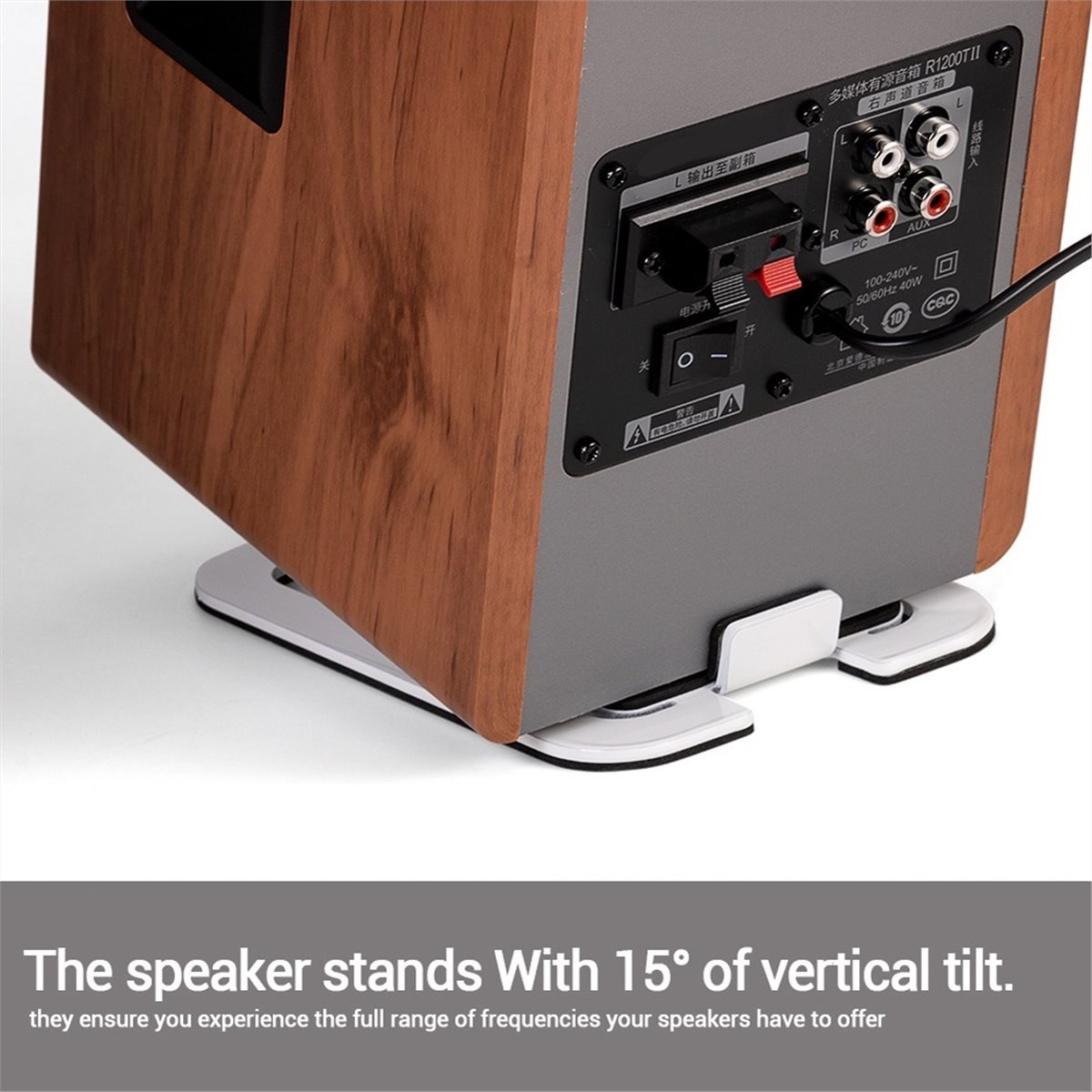2個のデスクトップスピーカースタンド、中型ブックシェルフスピ - Desk Setup With Speakers のレビューと価格