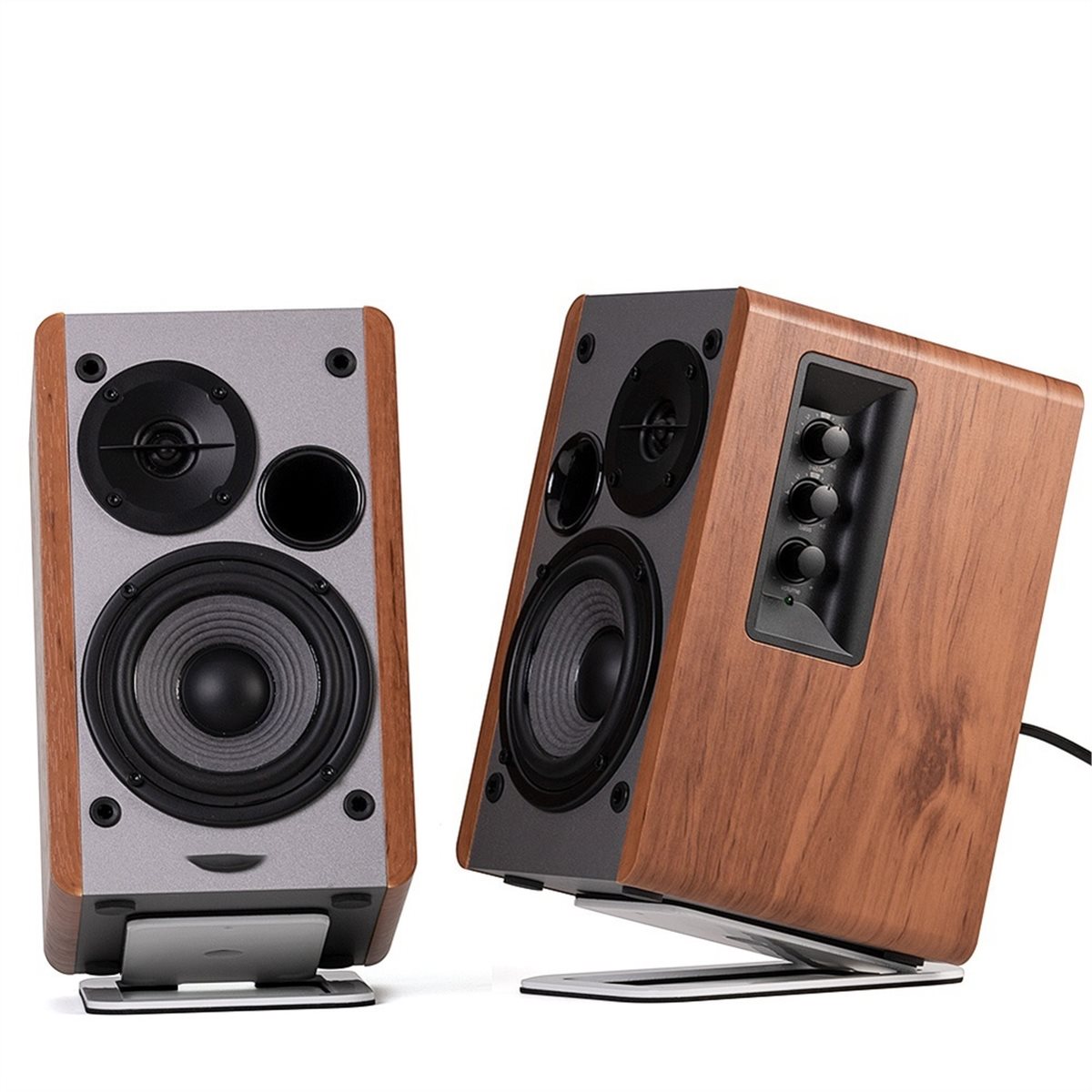 2個のデスクトップスピーカースタンド、中型ブックシェルフスピ - Desk Setup With Speakers のレビューと価格