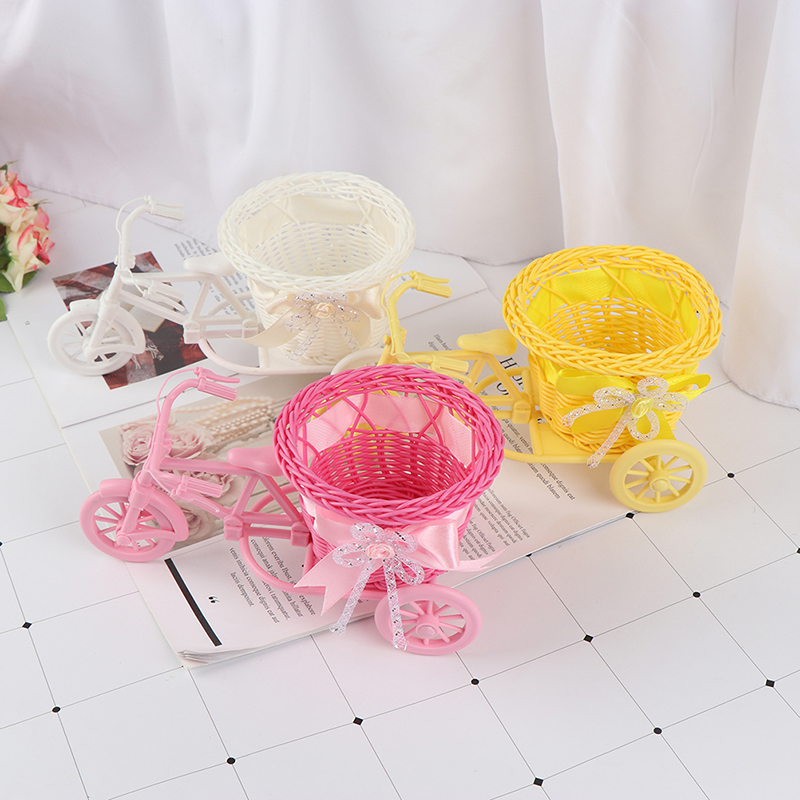 小型三輪車自転車フラワーバスケット花瓶収納ホームテーブルデス - Plant Pot Small Desk のレビューと価格