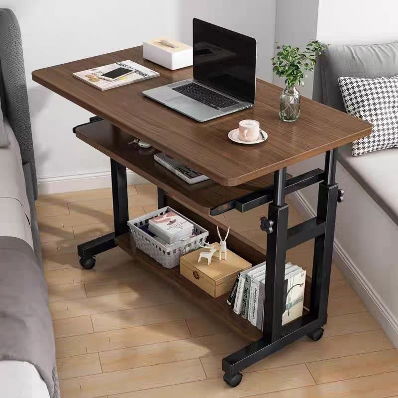 可動式小型テーブル、ベッドサイドテーブル、寝室、家庭用デスク - Desk Setup Wood のレビューと価格