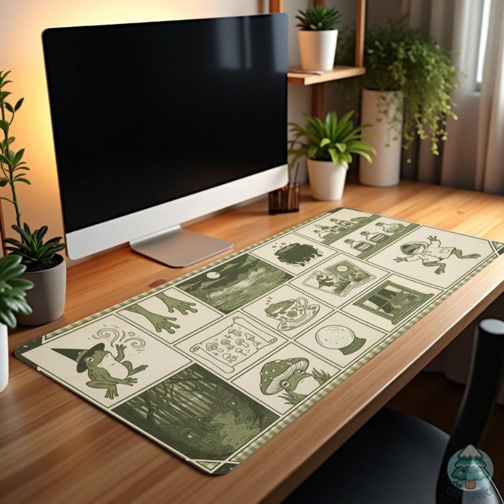 Witchy Frog Apothecary デスクマット、 - Desk Setup Aesthetic のレビューと価格