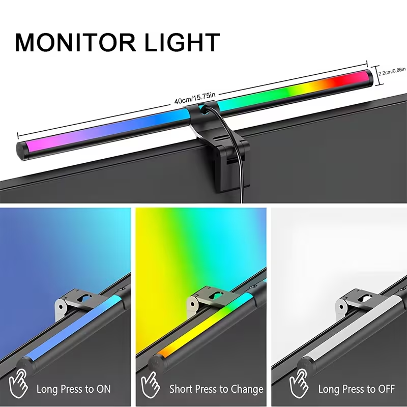 LEDモニターライトバー 30cm 40cm コンピューター - Desk Setup Modern のレビューと価格