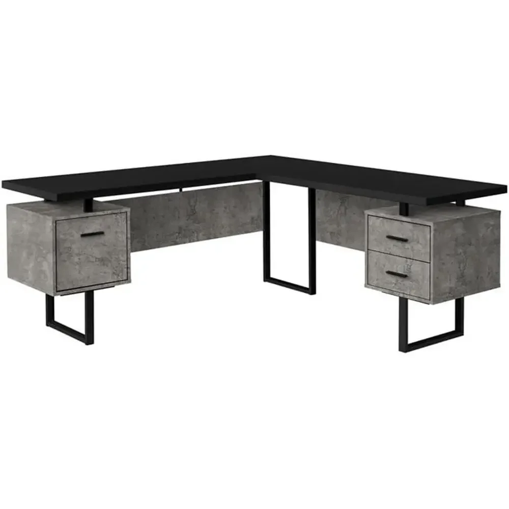 L字型70コンピューターデスク、ホームオフィス用収納付き、右 - Desk Setup In Office のレビューと価格