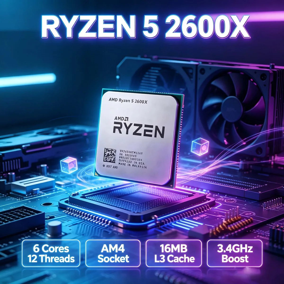 AMD Ryzen 5 2600X CPU AM4 12nm - Amd Cpu Ryzen 5 のレビューと価格