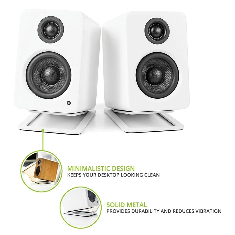 Xnyocnユニバーサルデスクトップスピーカースタンド、コン - Desk Setup With Speakers のレビューと価格