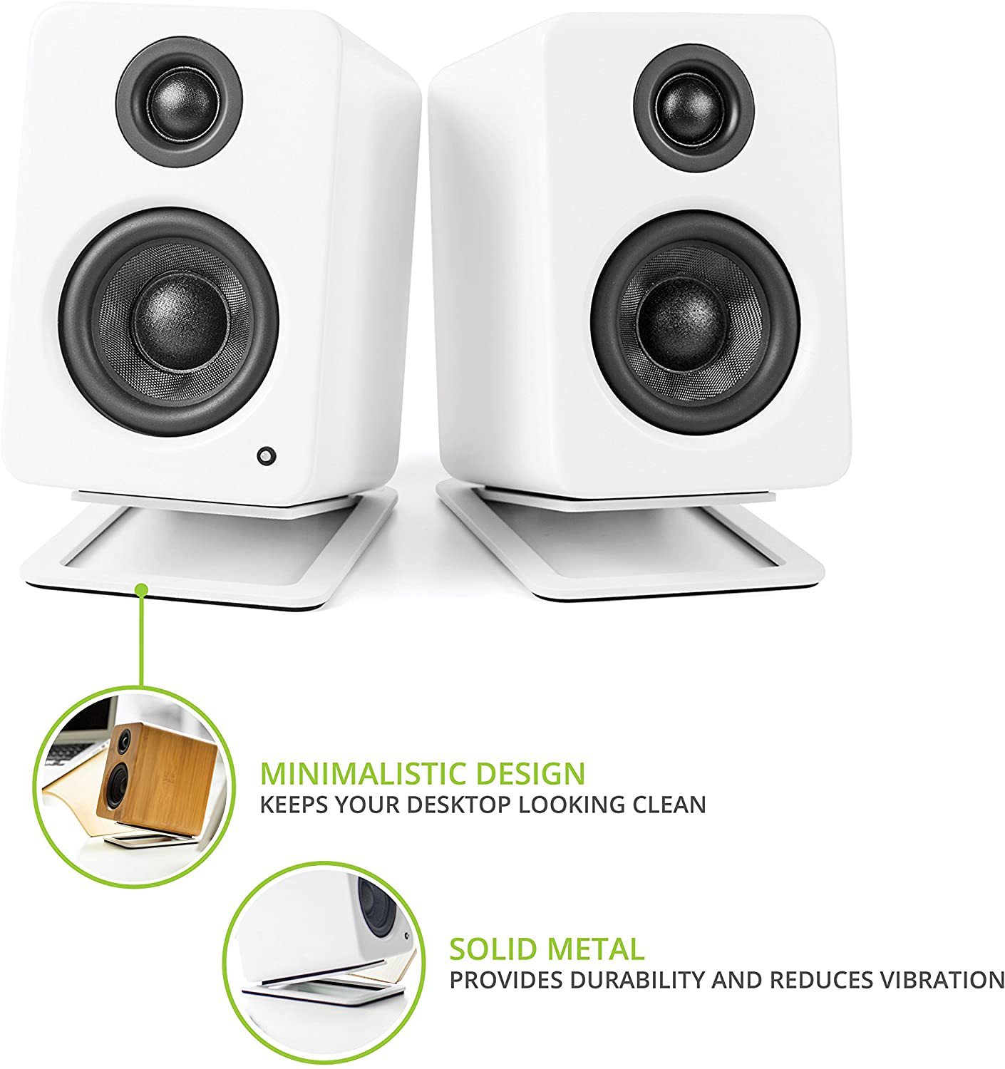 デスクトップスピーカースタンド、ミディアムブックシェルフスピ - Desk Setup With Speakers のレビューと価格