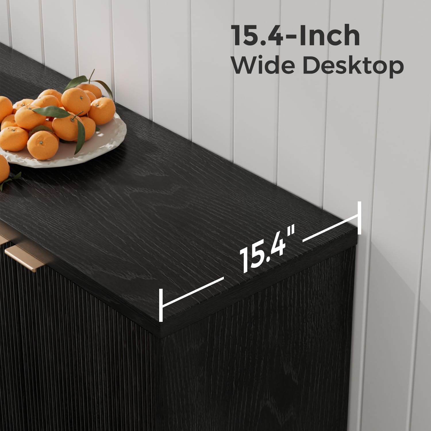 溝付きビュッフェキャビネット 収納付き モダンなサイドボード - Desk Setup Modern のレビューと価格