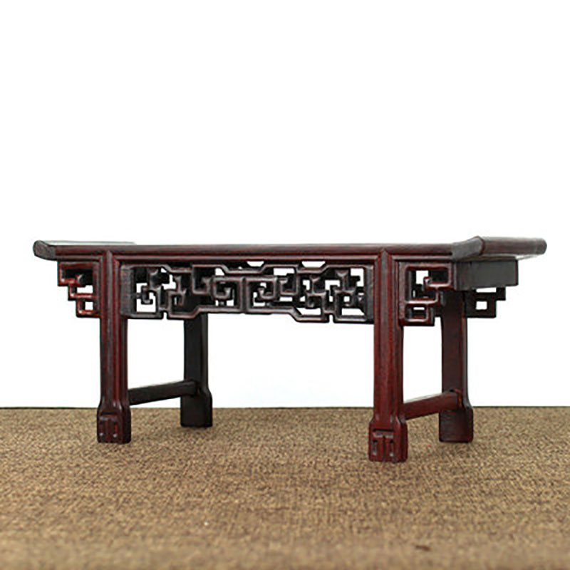 小さなマホガニー仏陀テーブル、無垢材の花瓶、盆栽ベース、ミニ - Desk Setup Wood のレビューと価格