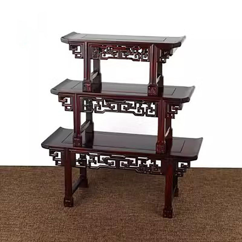 小さなマホガニー仏陀テーブル、無垢材の花瓶、盆栽ベース、ミニ - Desk Setup Wood のレビューと価格