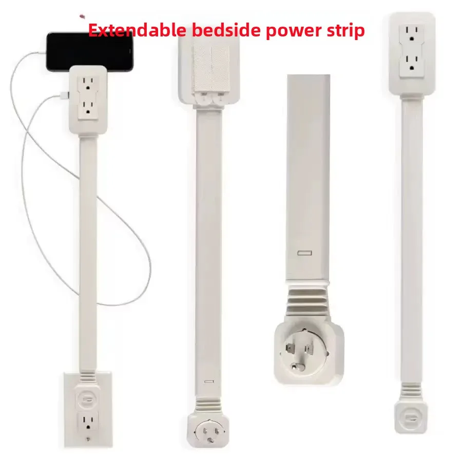 ソファの背もたれ/ナイトスタンド/デスク用の回転式コンセント - Power Strip Flat のレビューと価格