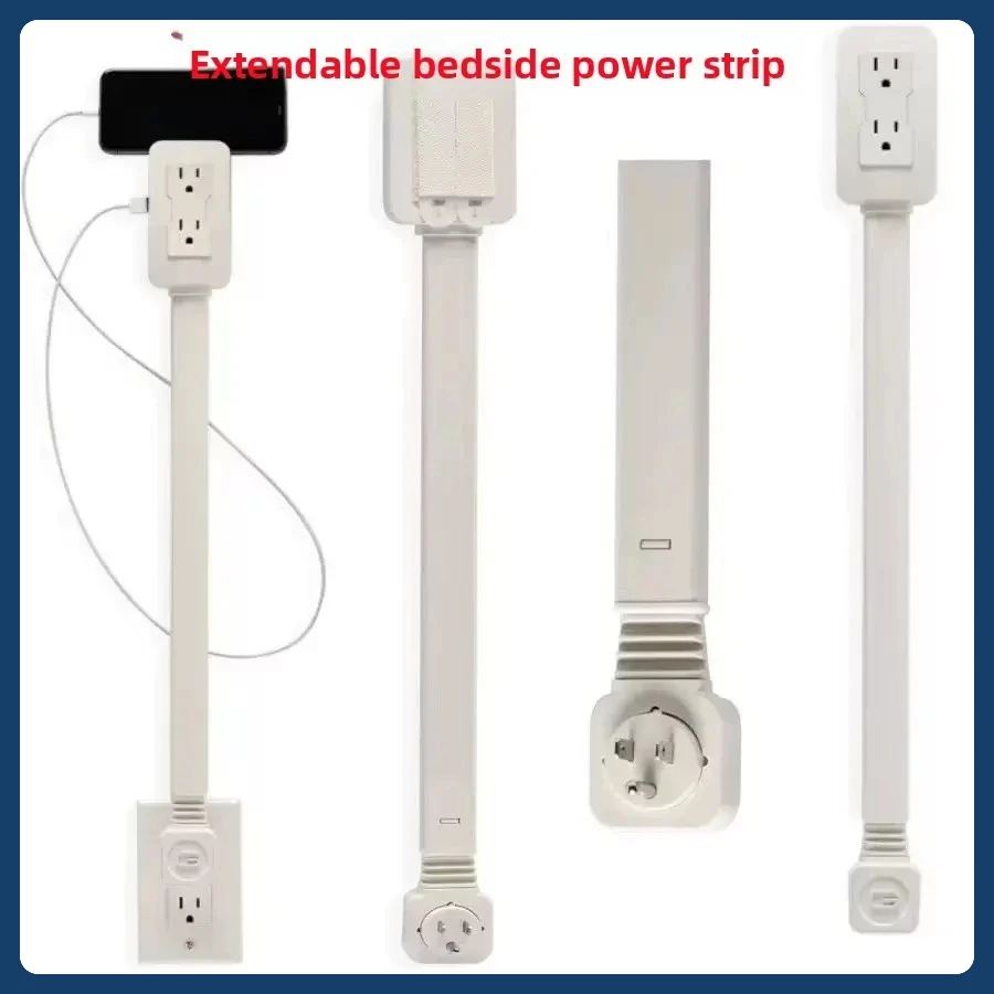 ソファの背もたれ/ナイトスタンド/デスク用の回転式コンセント - Power Strip Flat のレビューと価格