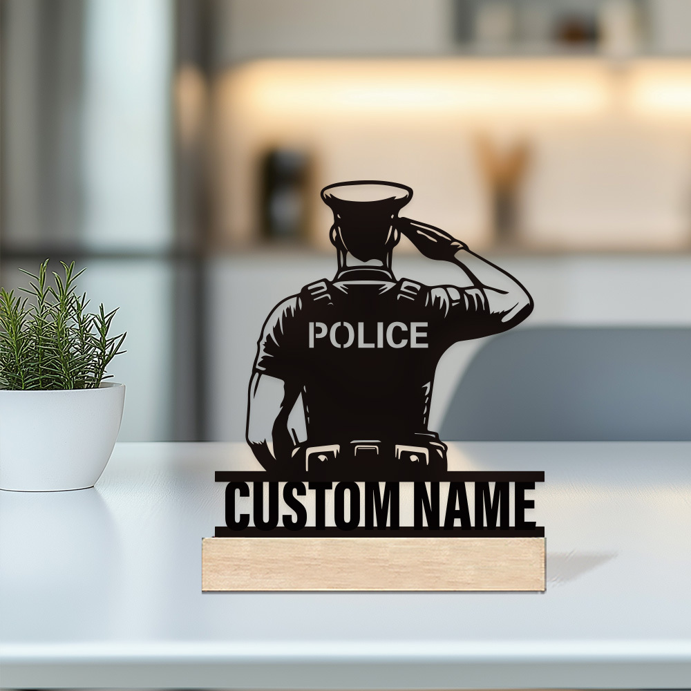 パーソナライズされた金属製警察バッジ、カスタムネームデスクネ - Desk Setup Modern のレビューと価格