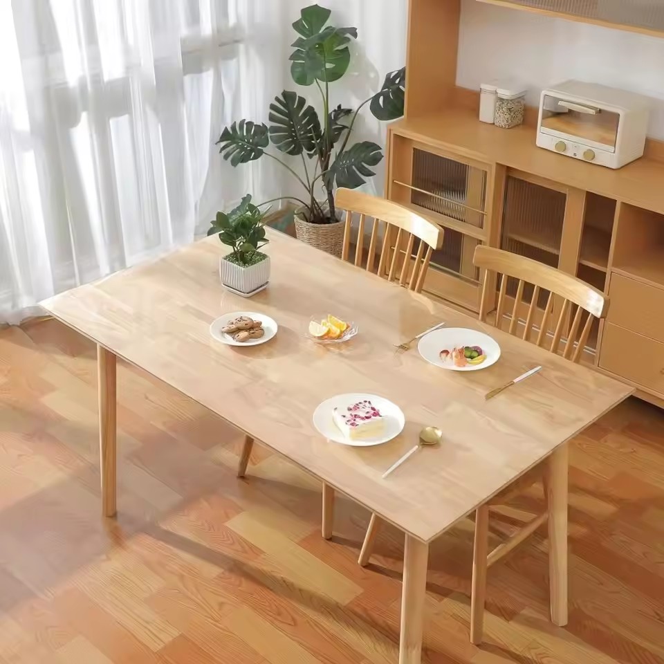 軟質ガラステーブルクロス透明 PVC テーブルクロス防水耐油 - Desk Setup Wallpaper のレビューと価格