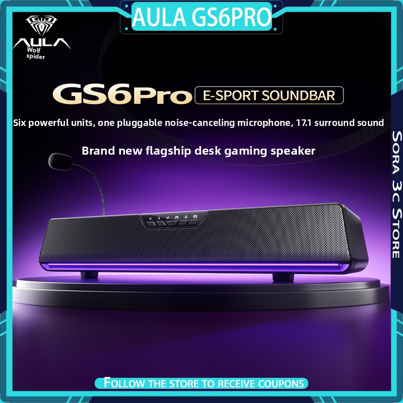 AULA GS6Pro eスポーツスピーカー Bluetoo - Desk Setup With Speakers のレビューと価格