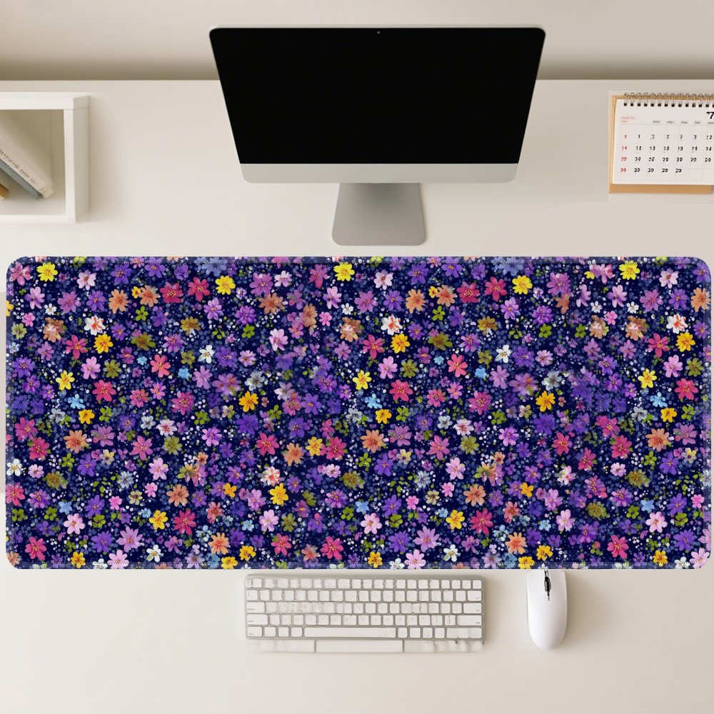 花柄デスクマット 大型 ダーク系 ゴム製ゲーミングマウスパッ - Desk Setup Aesthetic のレビューと価格