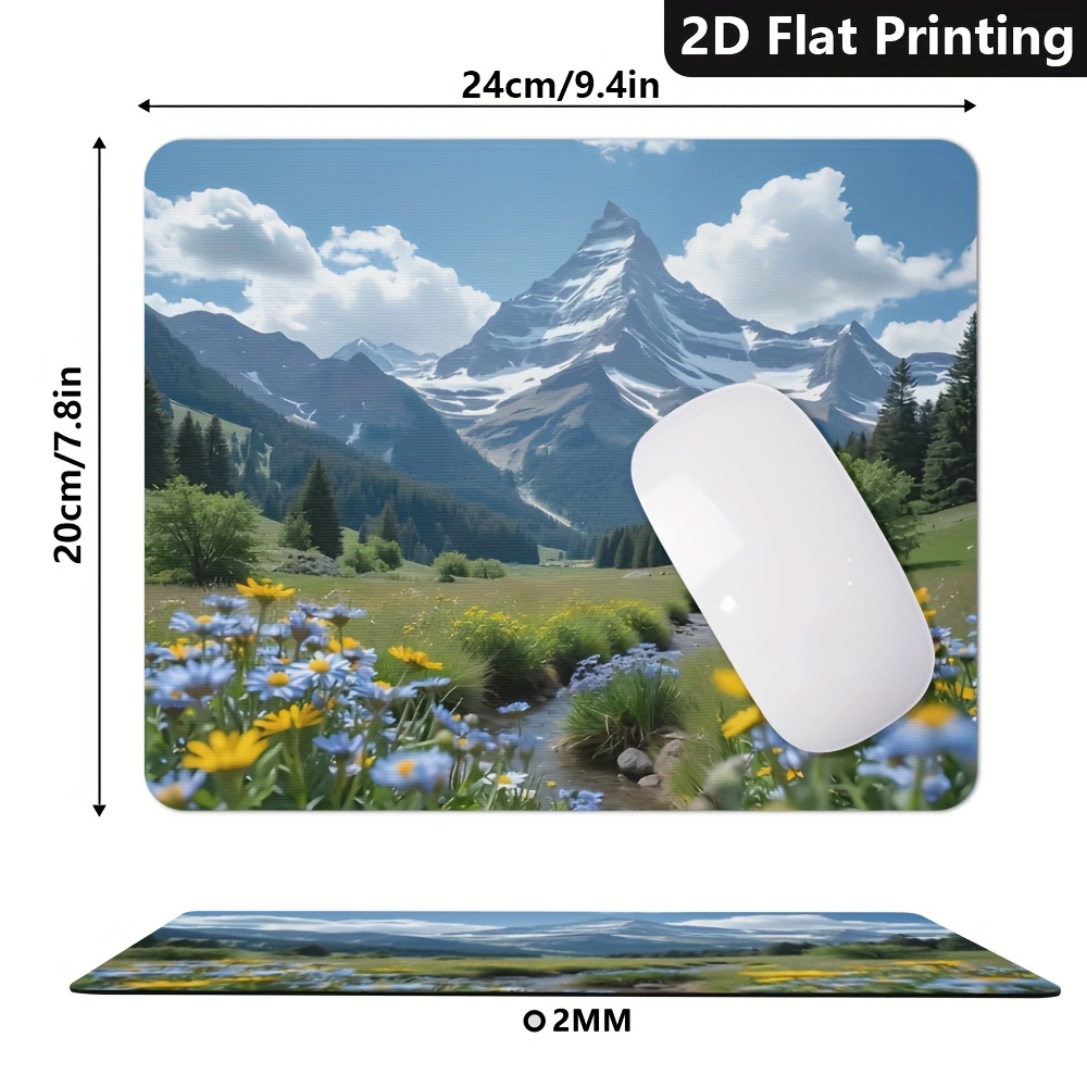 ゲーミングオフィスノンスリップマウスパッド風光明媚な山の花の - Desk Setup Gear のレビューと価格