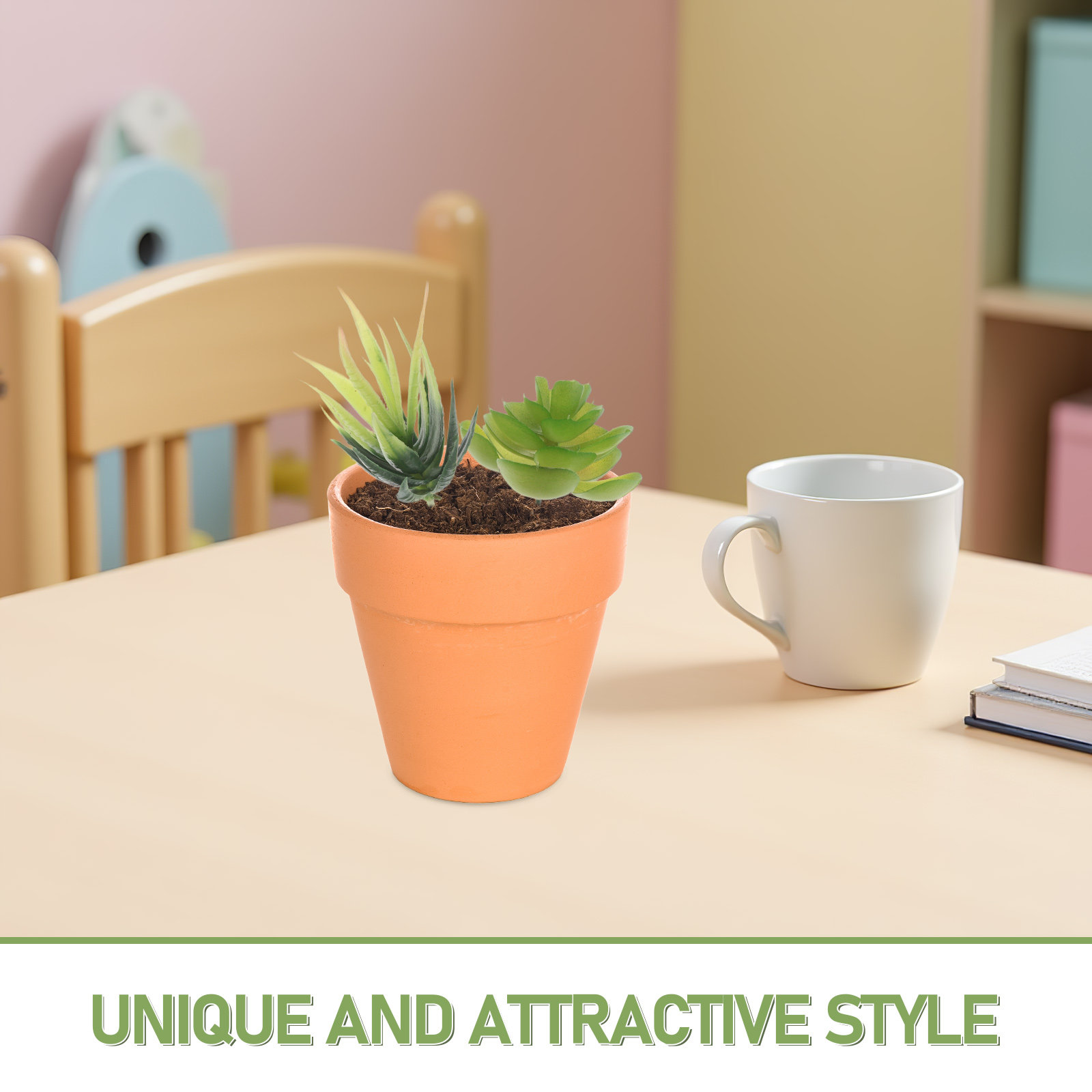 6 個の人工多肉植物ミニプラスチック鉢植え装飾用フェイク小型 - Plant Pot Small Desk のレビューと価格