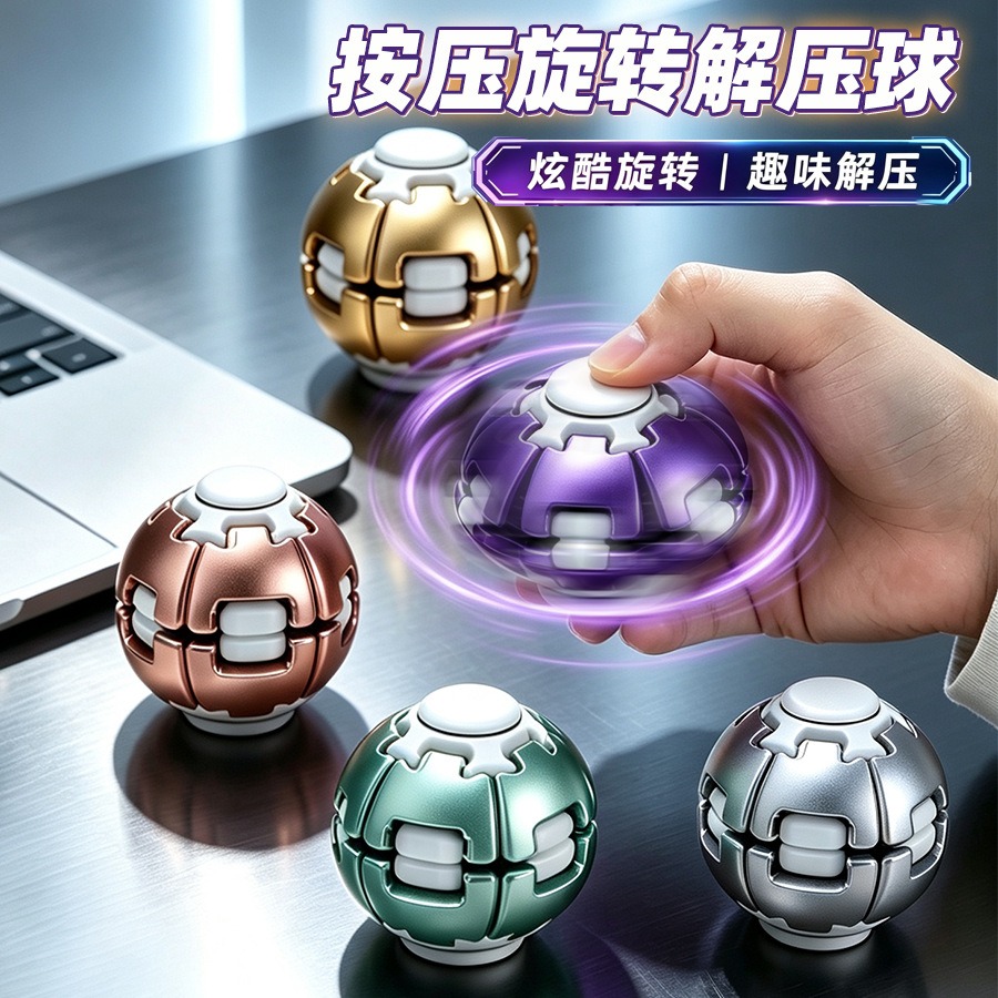 3Dプリントされたマルチカラーハンブルグギア球体フィジェット - Desk Setup Gear のレビューと価格