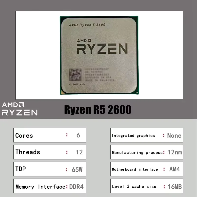AMD Ryzen5 2600 R5 2600 デスクトップ - Amd Cpu Ryzen 5 のレビューと価格