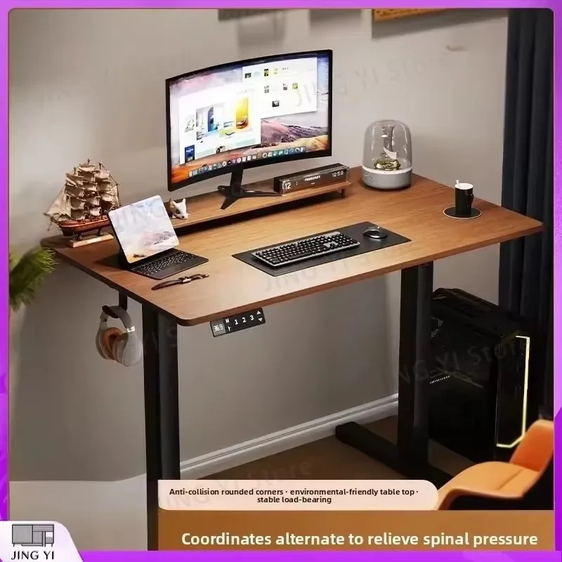 電動昇降式スタンディングデスク 無垢材スマートワークステーシ - Desk Setup In Office のレビューと価格
