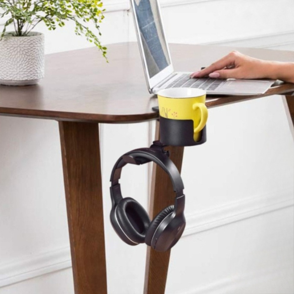 360 °   回転式デスクヘッドホンホルダー カップラック - Desk Setup In Office のレビューと価格