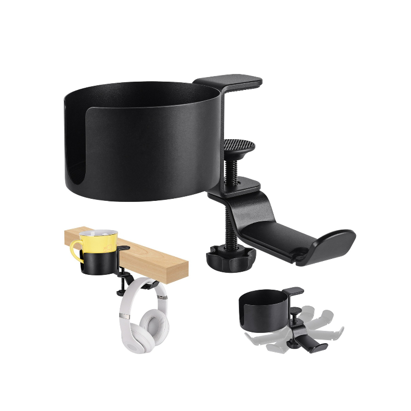 360 °   回転式デスクヘッドホンホルダー カップラック - Desk Setup In Office のレビューと価格