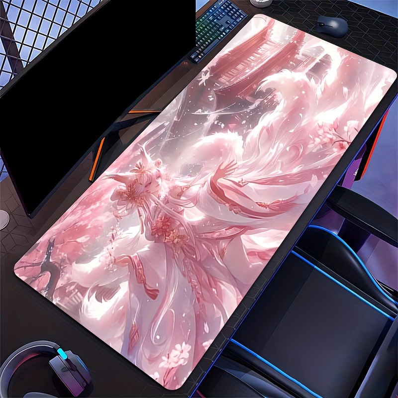 アニメ狐娘デスクマット、エーテルピンクの美しいデザインで魔法 - Desk Setup Aesthetic のレビューと価格