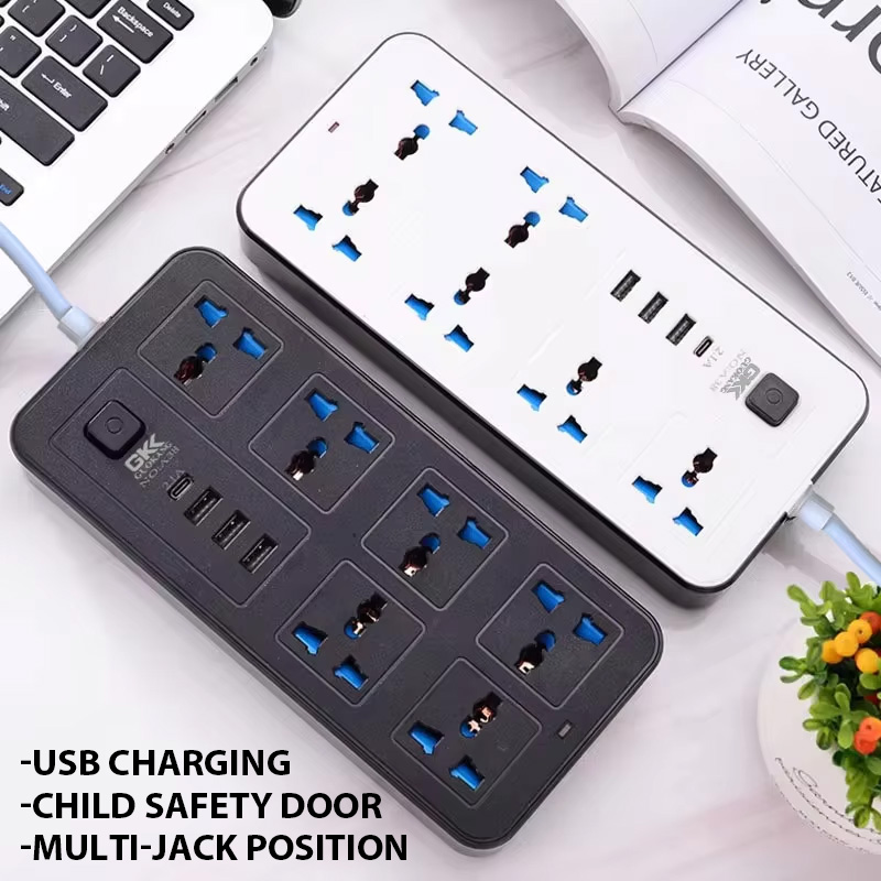電源マルチタップユニバーサルプラグ EU US UK コンセ - Power Strip Flat のレビューと価格