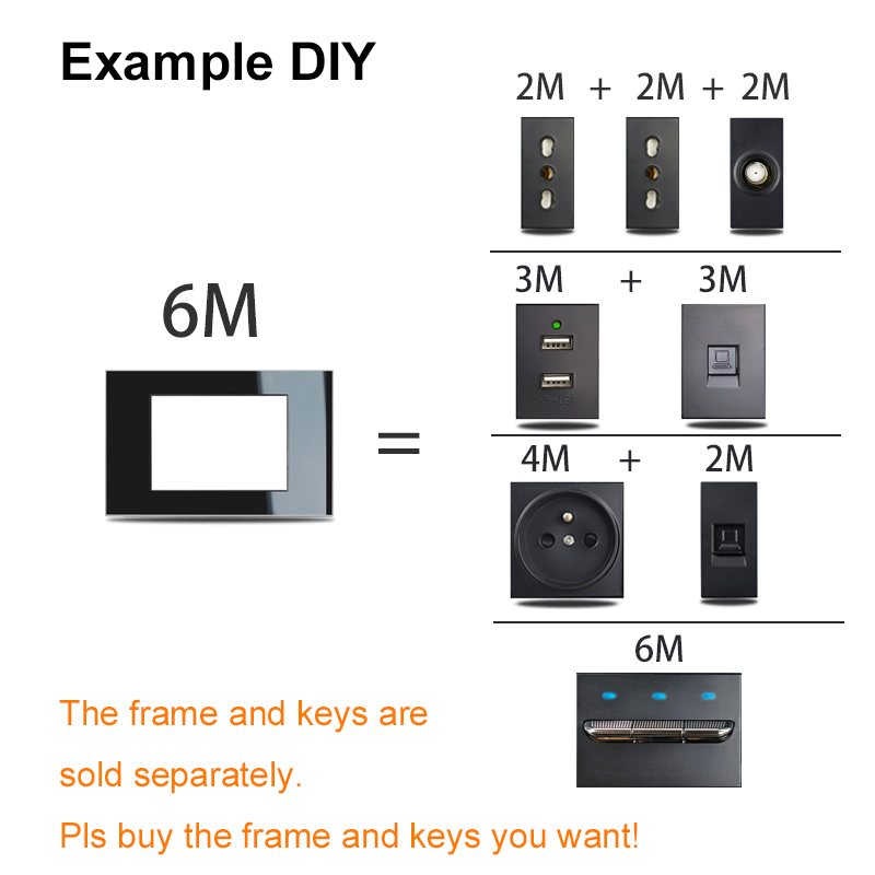米国イタリアタイプdiy白ガラスパネル衛星テレビデータusb - Power Strip Flat のレビューと価格