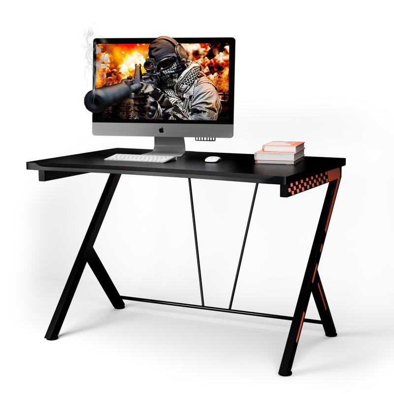 モダンな人間工学に基づいたコンピューターデスク、金属フレーム - Desk Setup Small のレビューと価格