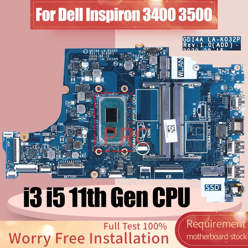 LA-K032P デル Vostro 3400 3500 ノ - Intel Cpu Core I7 のレビューと価格