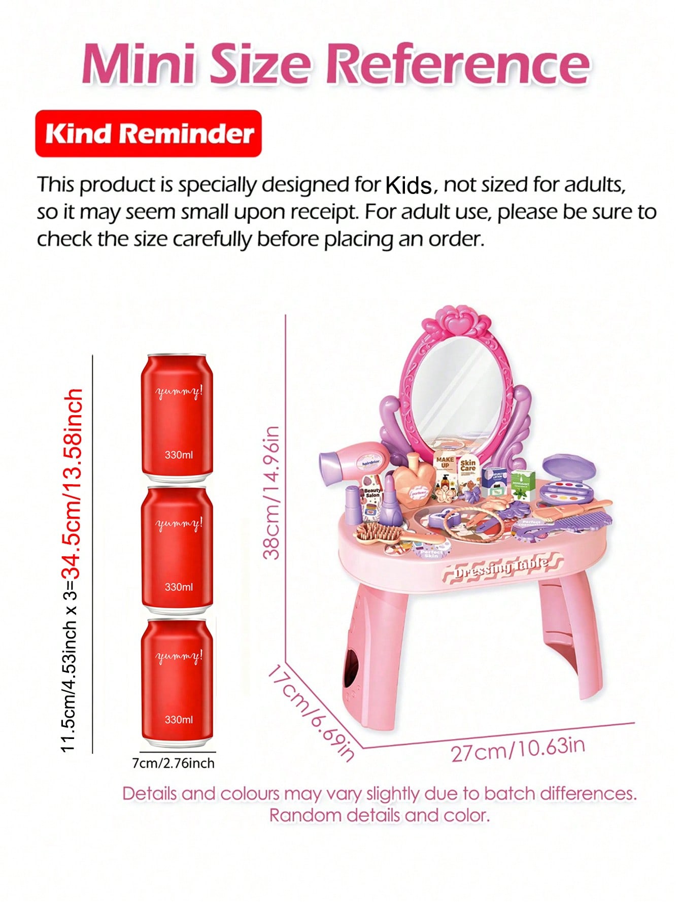 子供用プリンセスドレッシングテーブルおもちゃセット、鏡と30 - Desk Setup Girl のレビューと価格