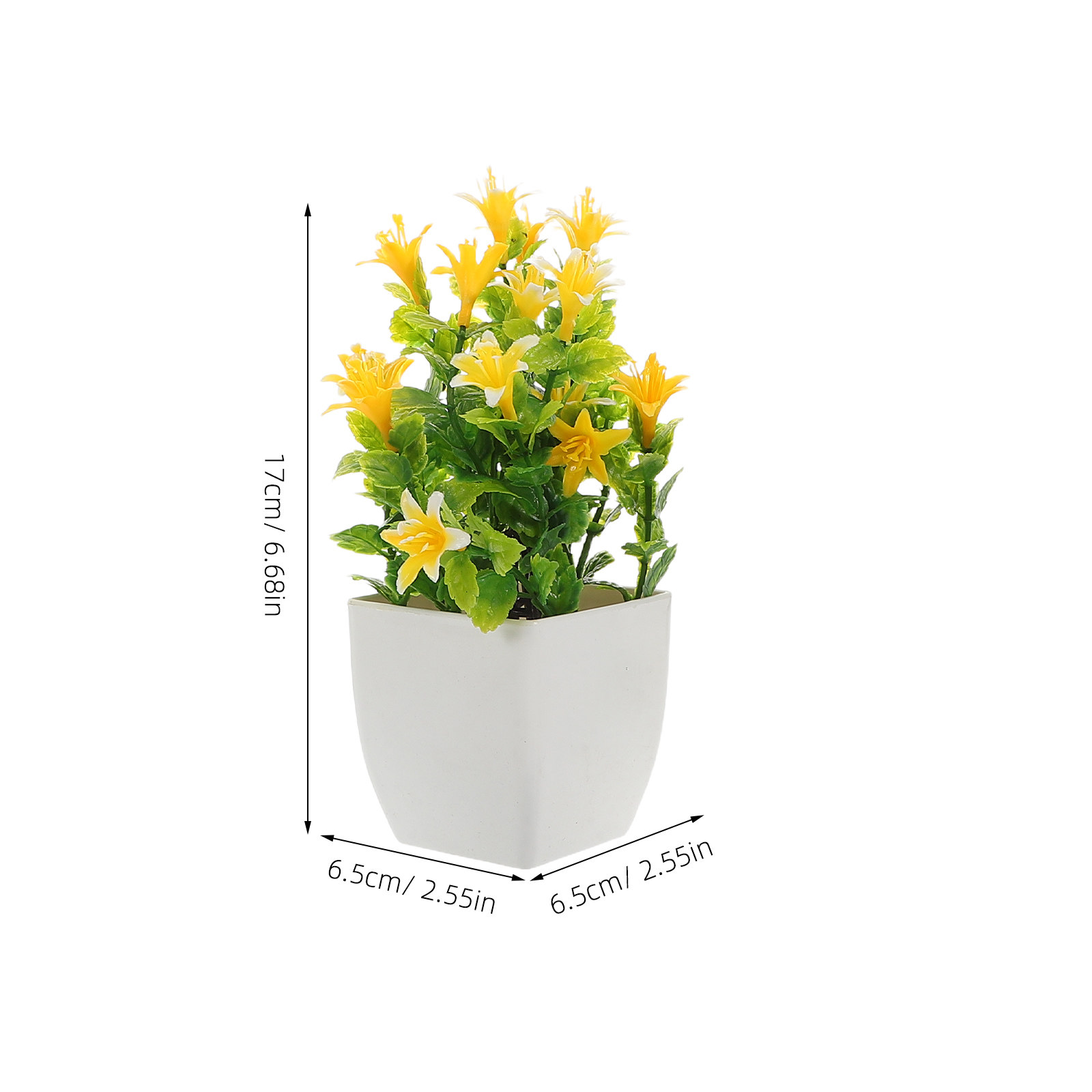 6個入りリアルなフェイク鉢植え植物、リビングルーム、ダイニン - Plant Pot Small Desk のレビューと価格