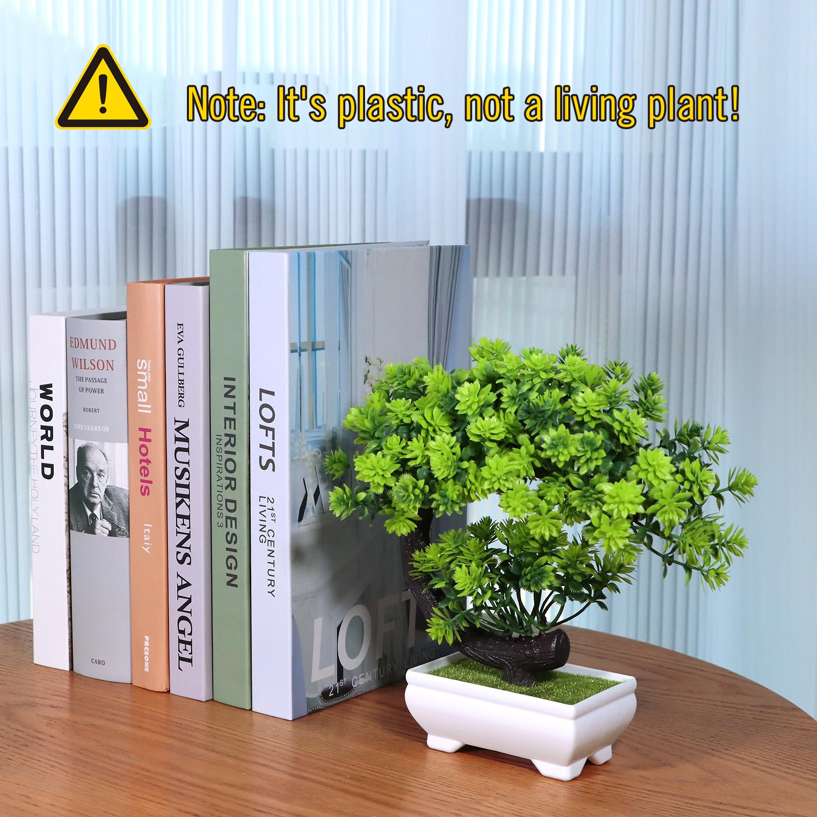 Uflower 小さな人工植物 緑の葉 プラスチック鉢植え盆 - Plant Pot Small Desk のレビューと価格