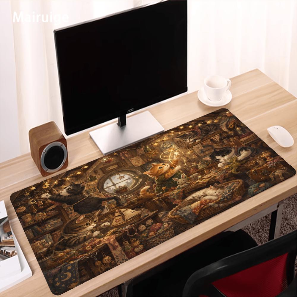 猫マウスパッド滑り止めデスクマット寝室研究ゲームセットアップ - Desk Setup For Studying のレビューと価格