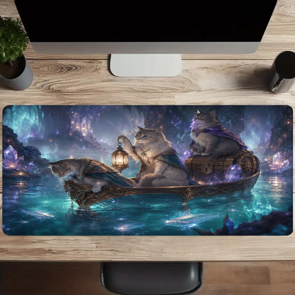 猫マウスパッド滑り止めデスクマット寝室研究ゲームセットアップ - Desk Setup For Studying のレビューと価格