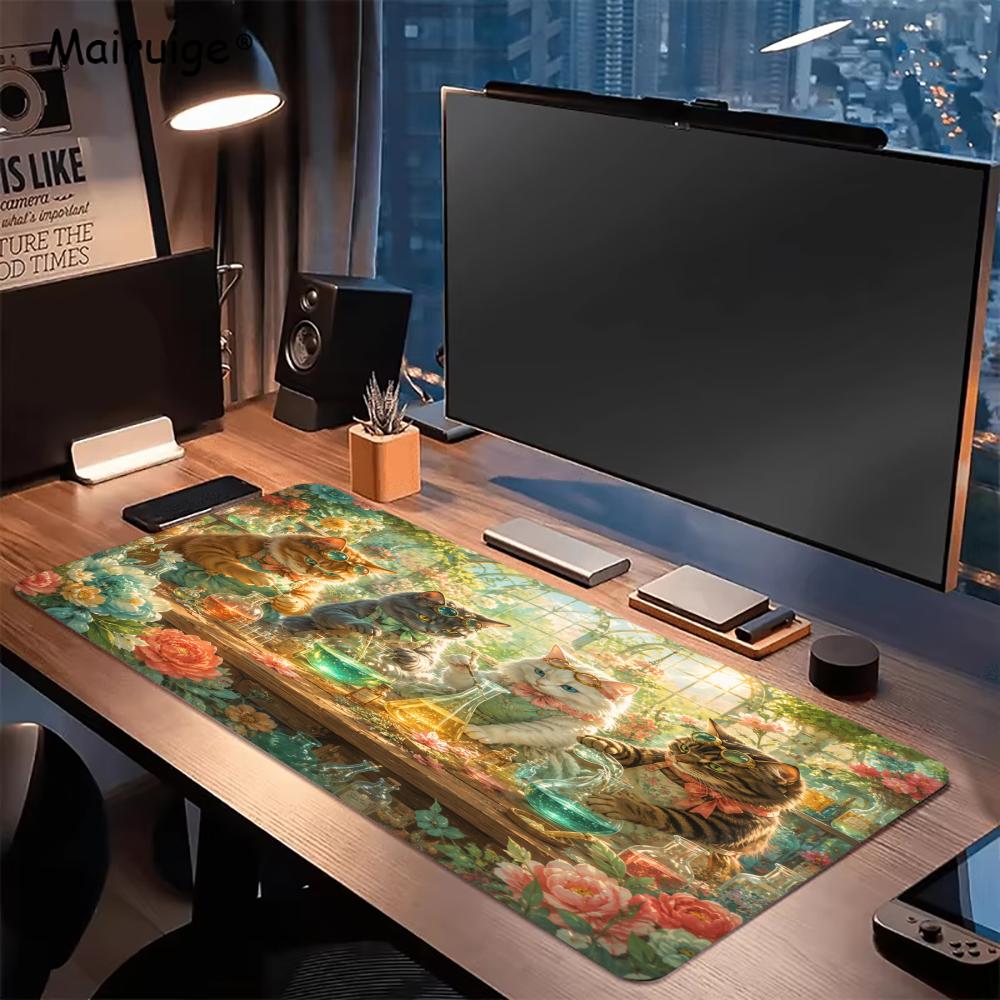 猫マウスパッド滑り止めデスクマット寝室研究ゲームセットアップ - Desk Setup For Studying のレビューと価格