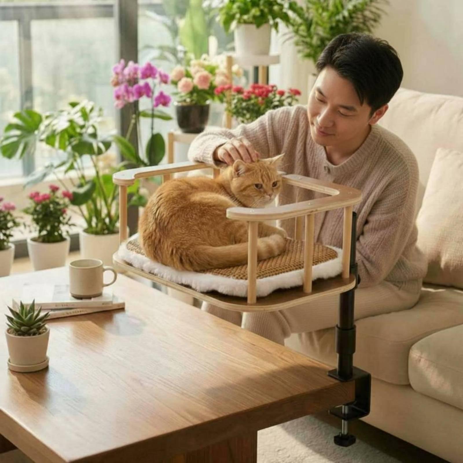 猫用デスクベッドクランプ、工具不要で設置可能、デスクに取り付 - Desk Setup Requirements のレビューと価格