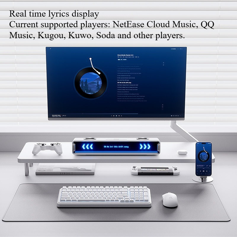 K20 GT フルスクリーン字幕スピーカー カスタマイズされ - Desk Setup With Speakers のレビューと価格